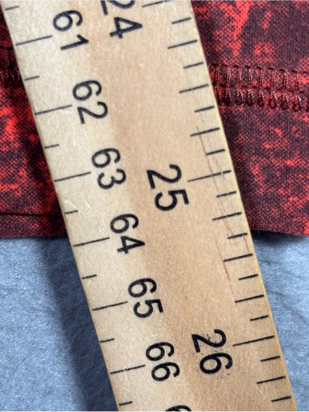 Lululemon Wunder Train High Rise Tight 25” Women’s 2 Print Autumn Red Black - Picture 5 of 9